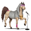riding horse thoroughbred mouse grey