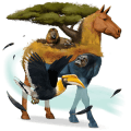 riding pegasus chestnut tobiano