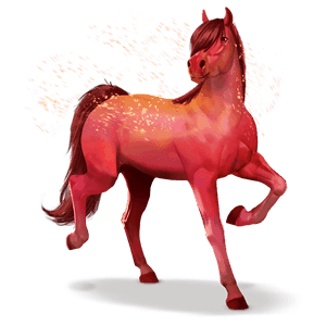 horse of the rainbow charming red